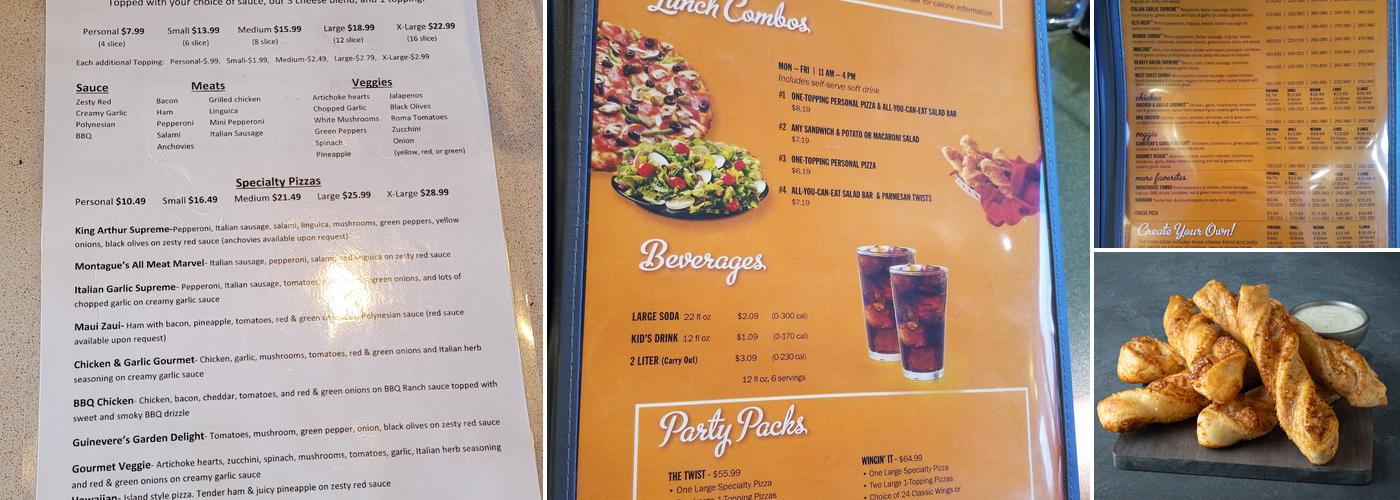 Round Table Pizza Menu