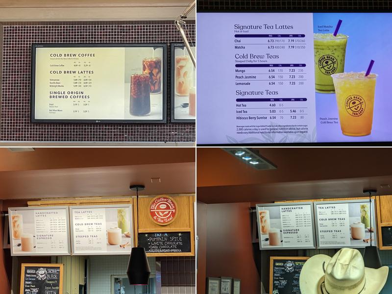 Coffee Bean & Tea Leaf Menu