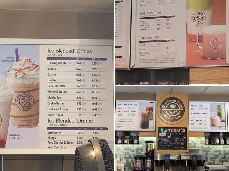 The Coffee Bean & Tea Leaf Menu