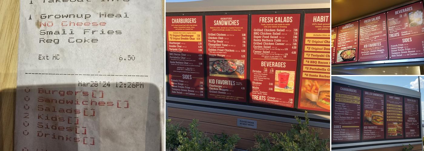 Habit Burger & Grill Menu