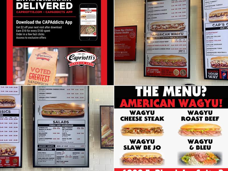 Capriotti's Sandwich Shop Menu
