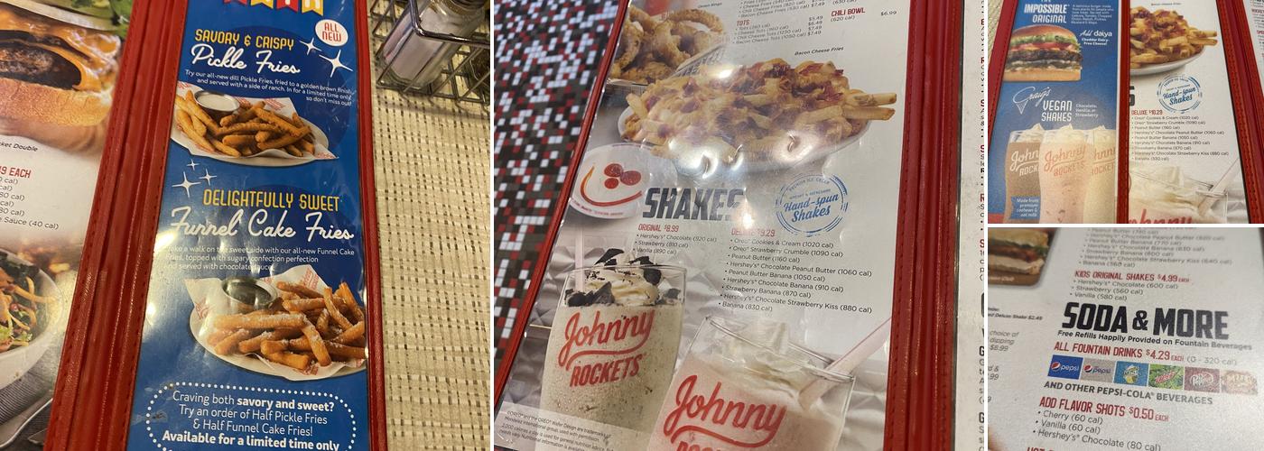 Johnny Rockets Menu