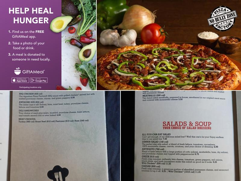 Pizza Factory Menu