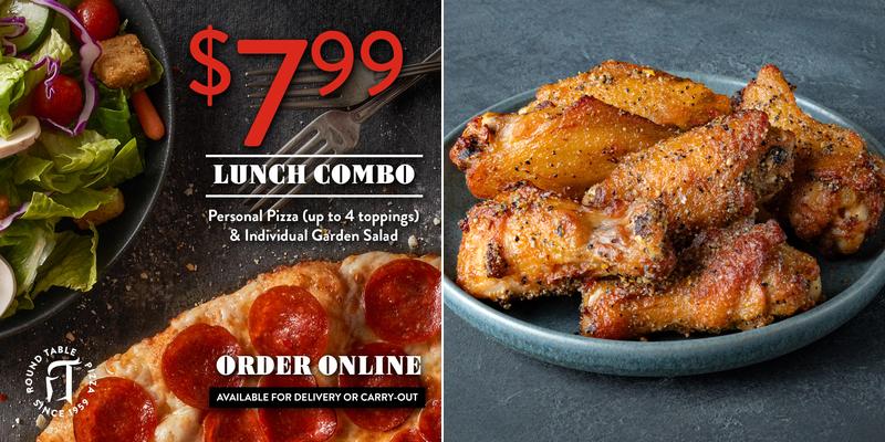 Round Table Pizza Menu