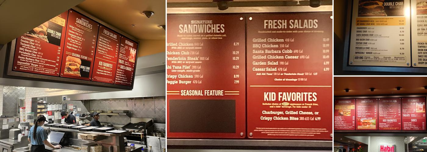 The Habit Burger Grill Menu