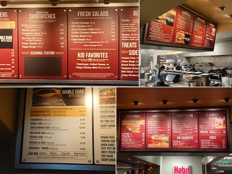 The Habit Burger Grill Menu