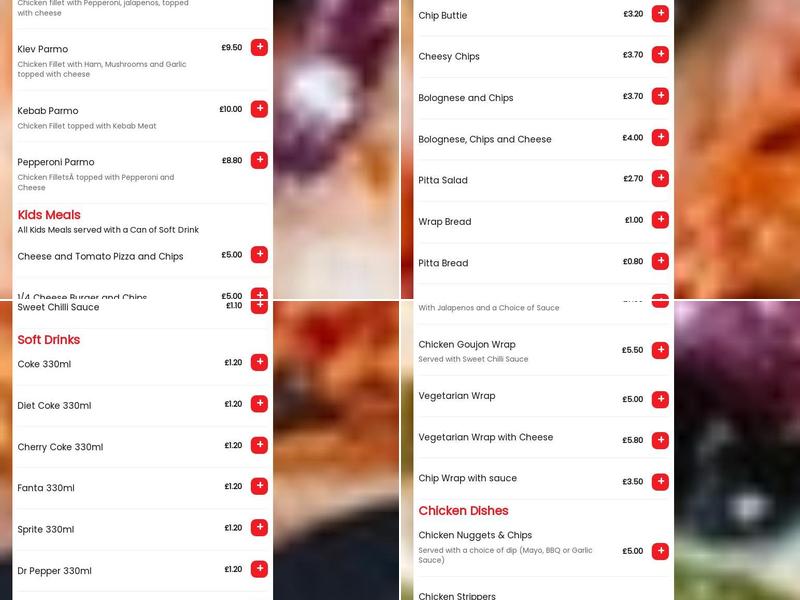 Devitos Silksworth Menu