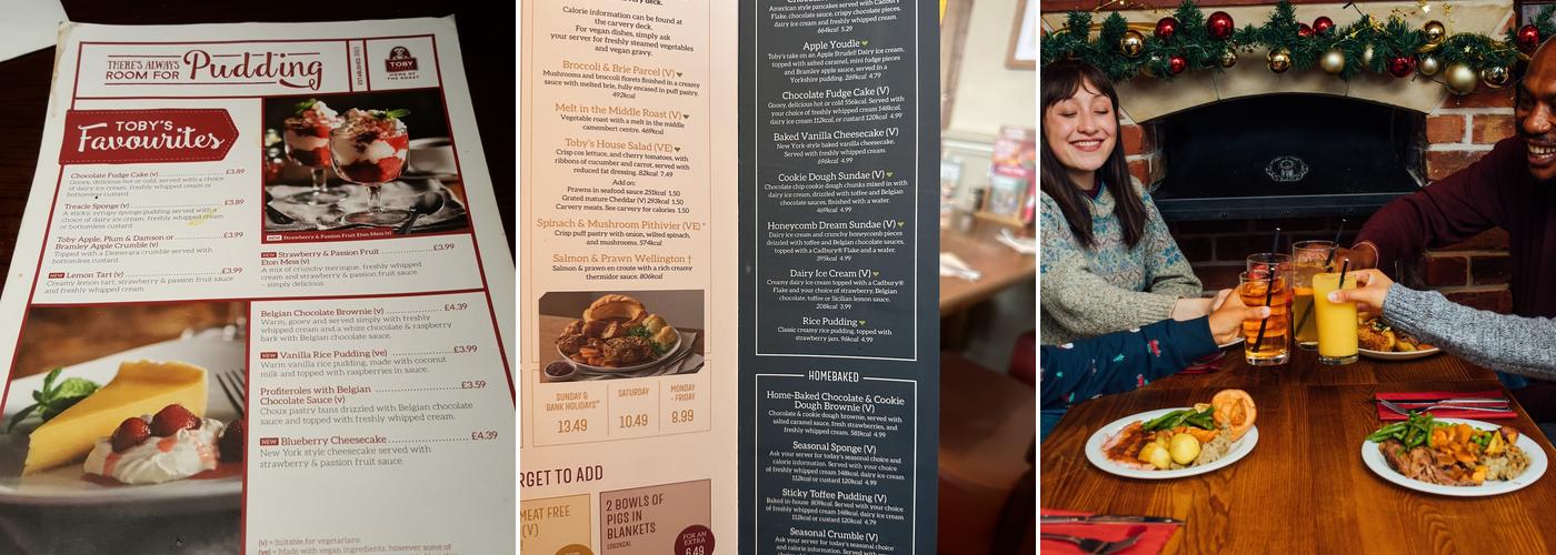 Toby Carvery Barnes Park Menu
