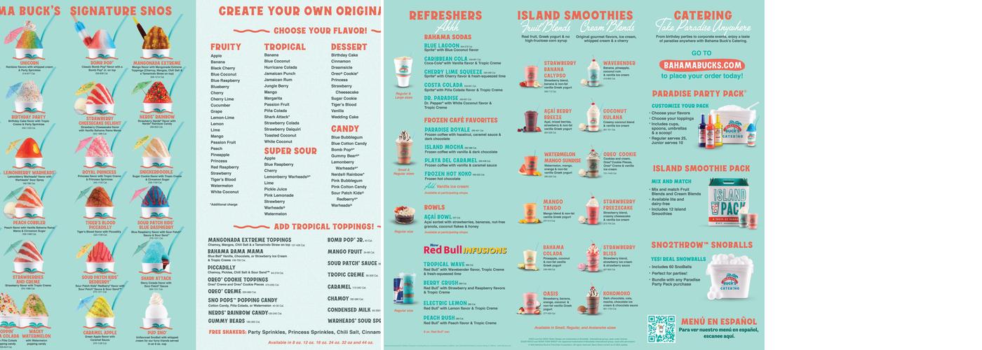 Bahama Buck's - Albuquerque (Coors Road NW) Menu