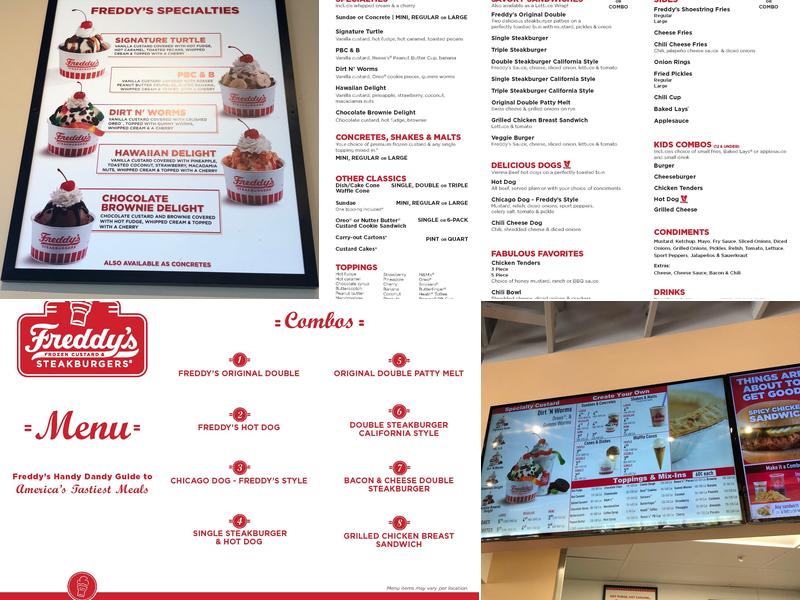 Freddy's Frozen Custard & Steakburgers Menu