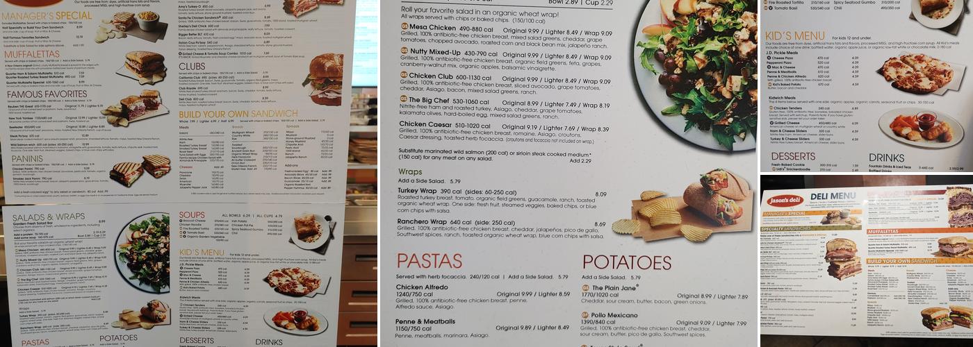 Jason's Deli Menu