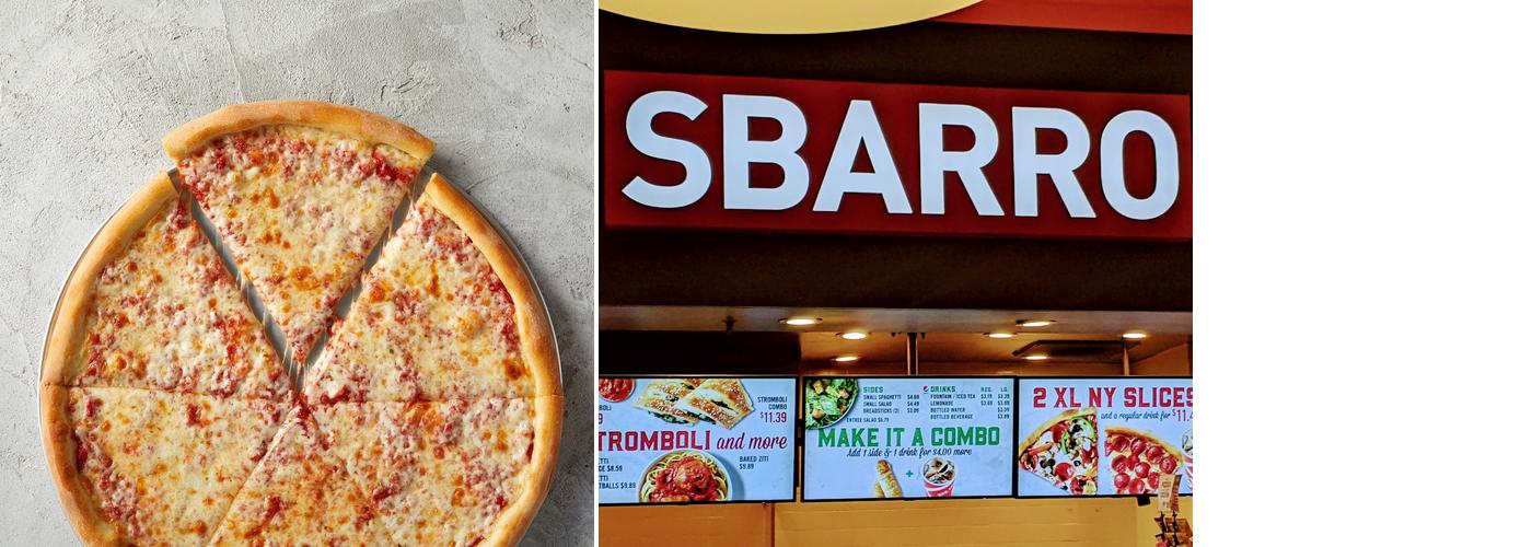 Sbarro Menu