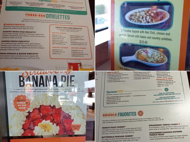 Village Inn Menu