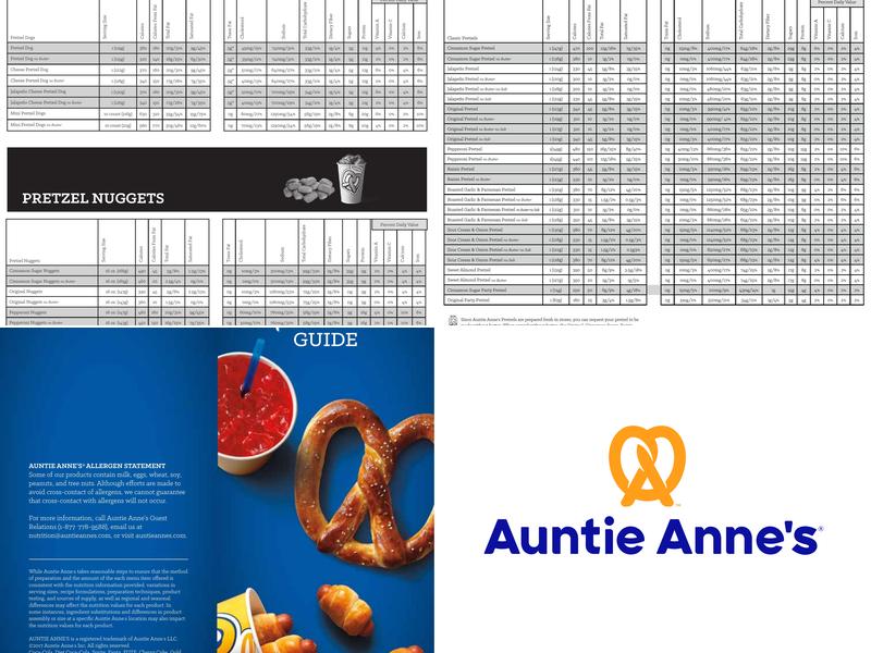 Auntie Anne's Menu