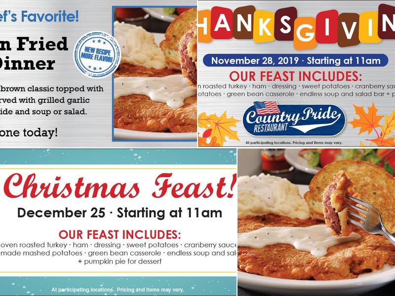 Country Pride Menu