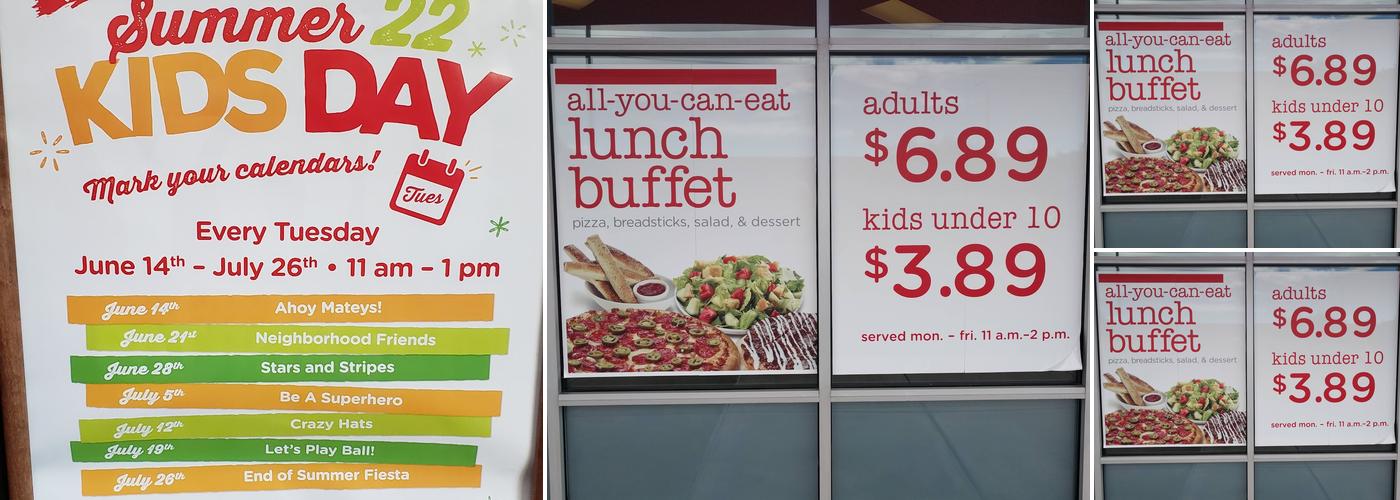 Peter Piper Pizza Menu