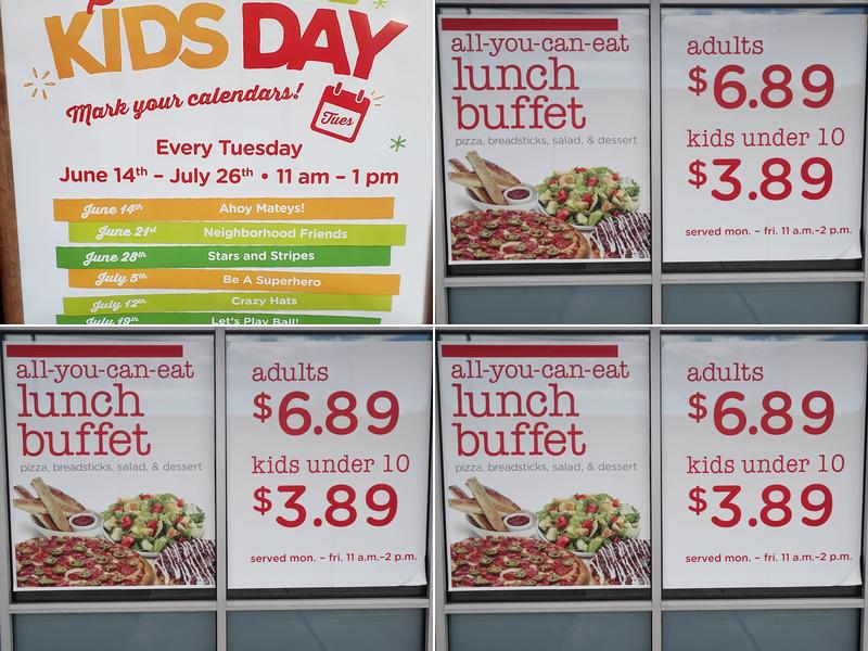 Peter Piper Pizza Menu