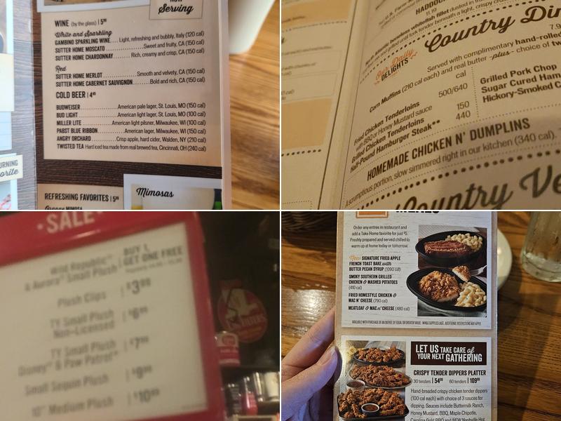 Cracker Barrel Old Country Store Menu