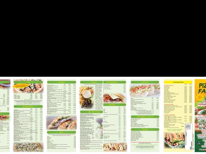 Pizza Factory Menu