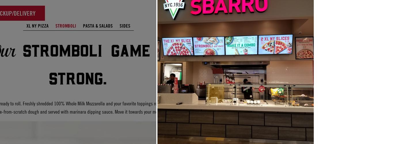 Sbarro Menu