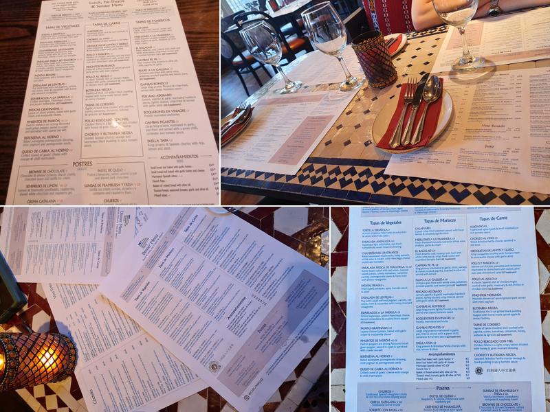 Cafe Andaluz, Newcastle Menu