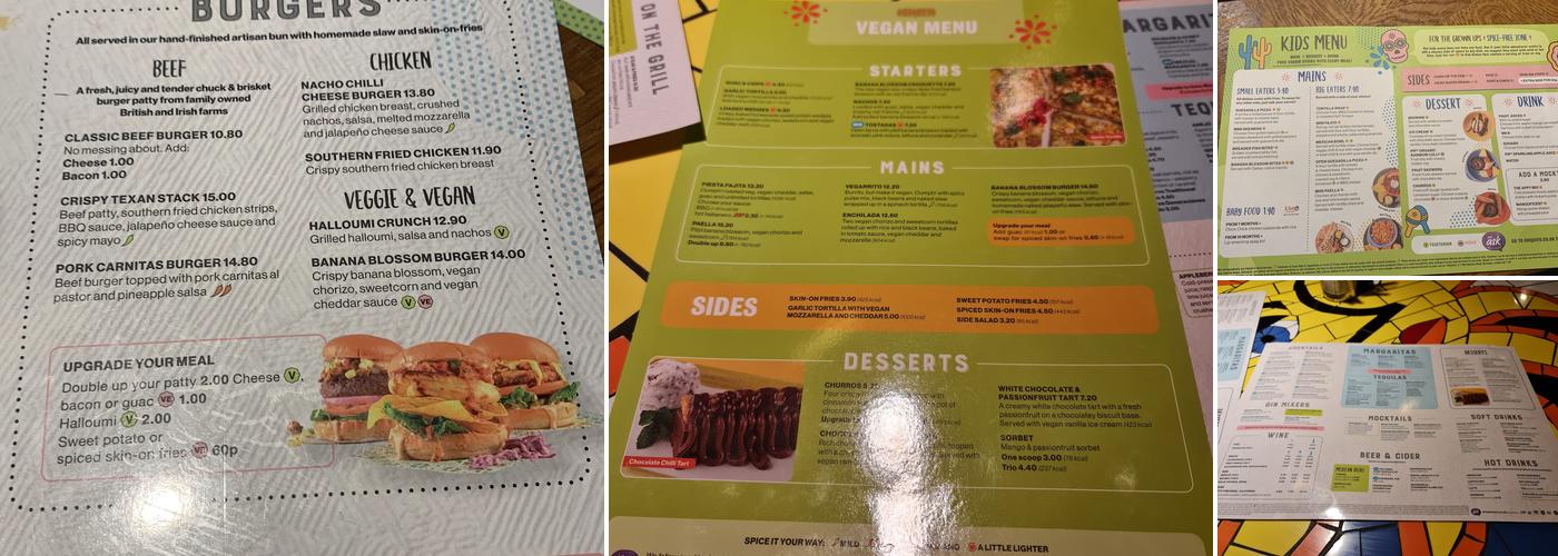 Chiquito Menu