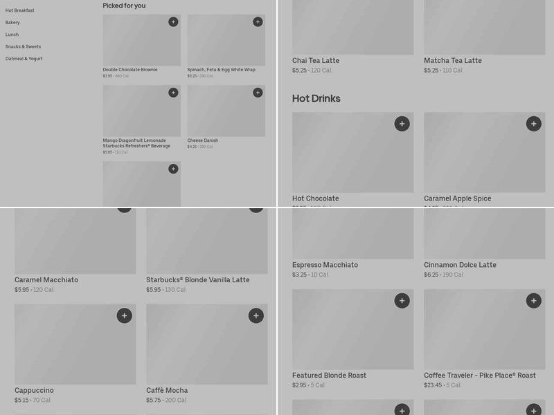 Starbucks Menu