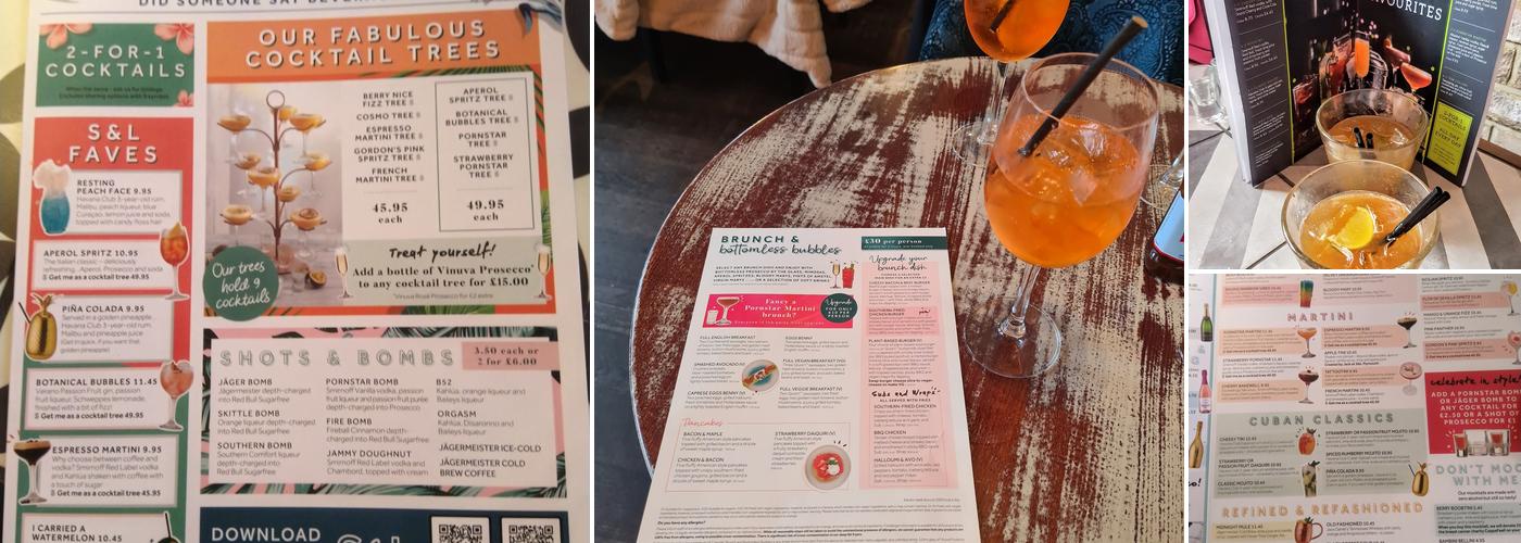 Slug & Lettuce - Quayside Newcastle Menu