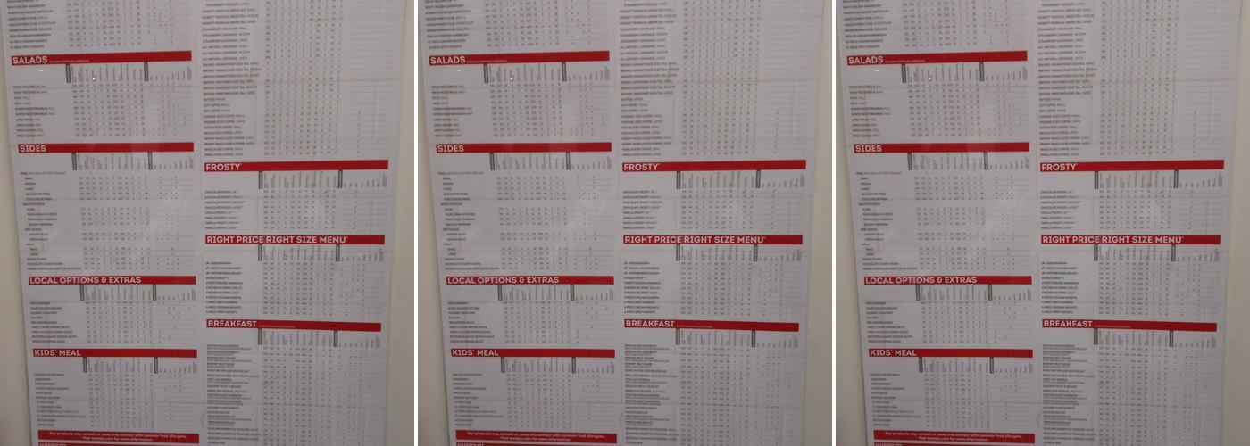 Wendy's Menu
