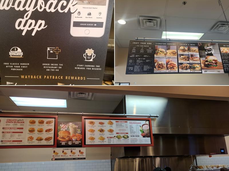 Wayback Burgers Menu