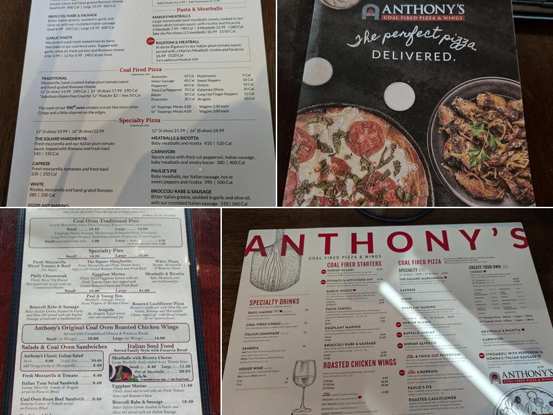 Anthony's Coal Fired Pizza & Wings Menu