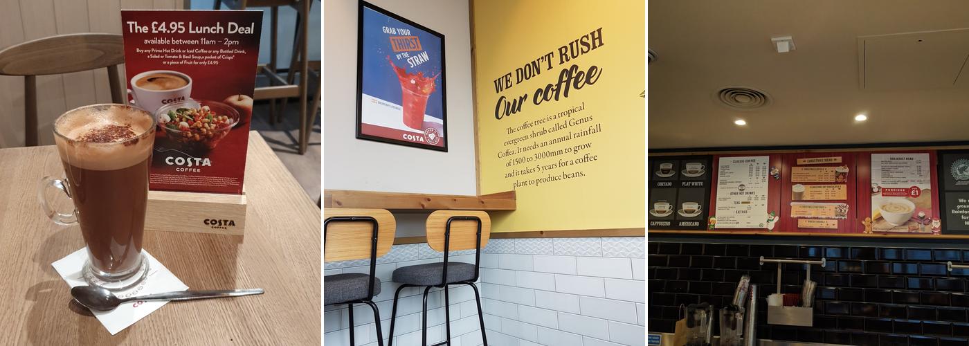 Costa Coffee Menu