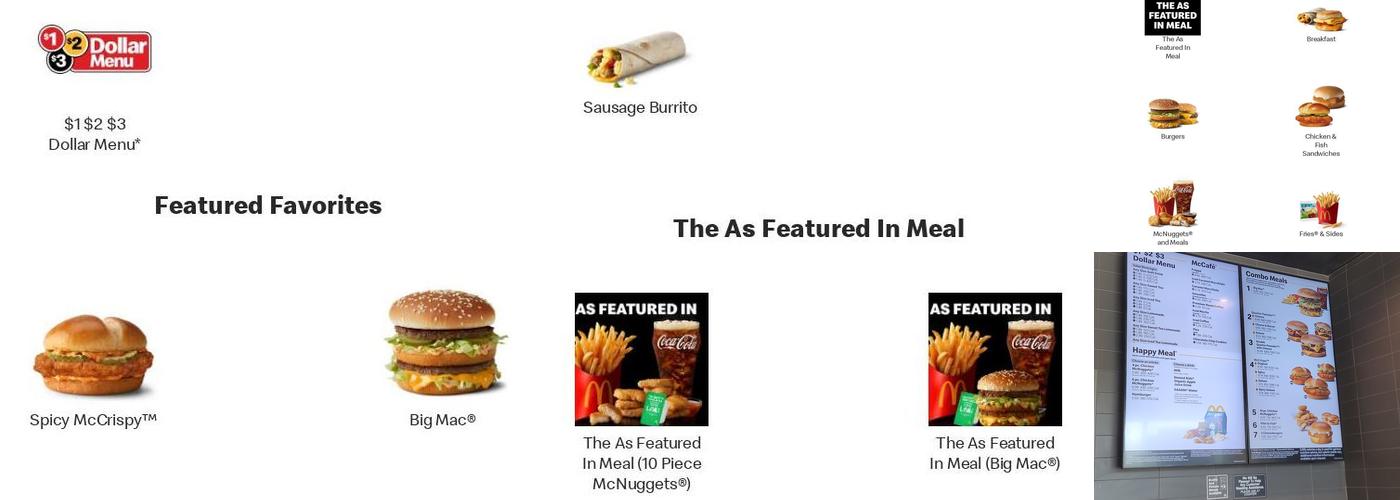 McDonald's Menu