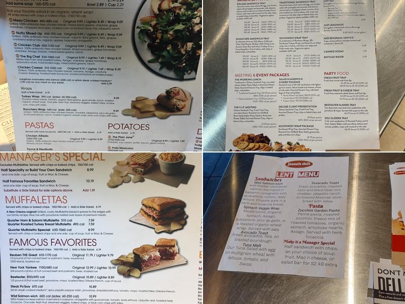 Jason's Deli Menu