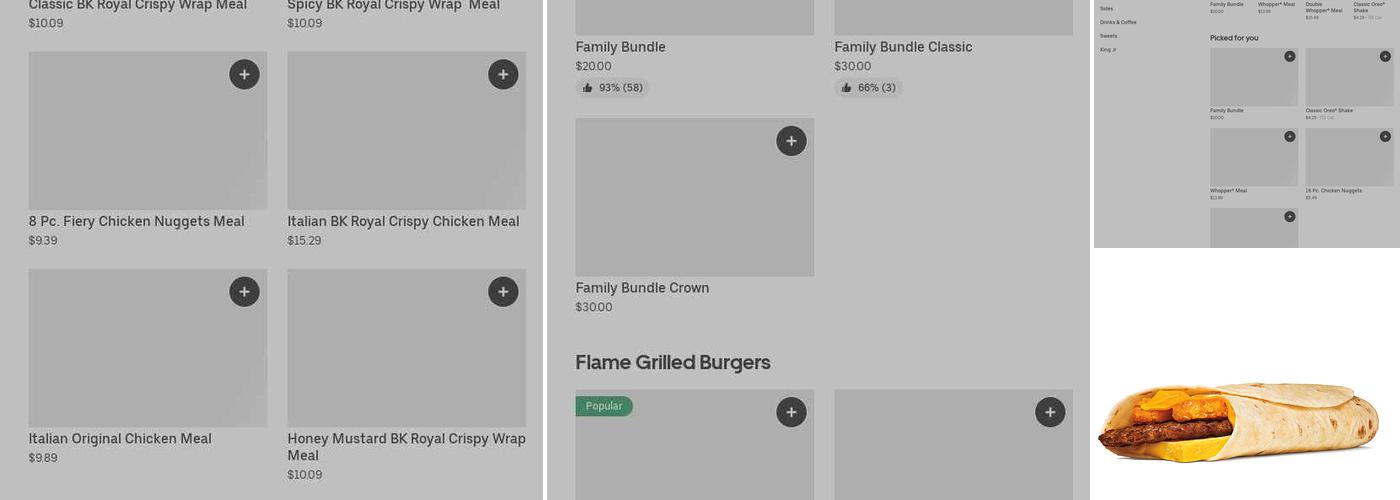 Burger King Menu