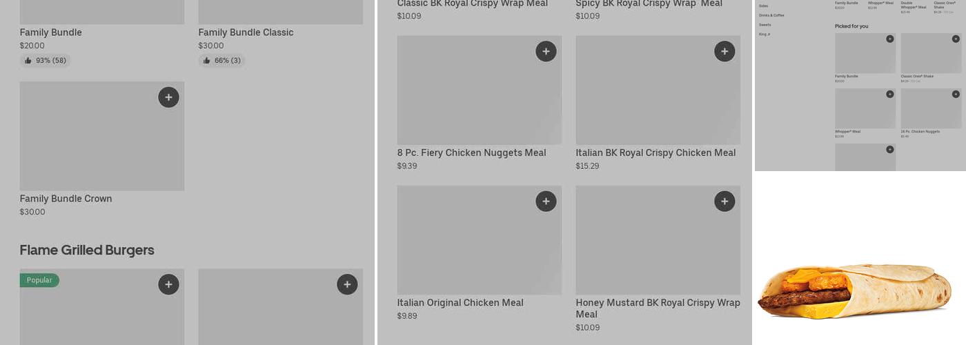 Burger King Menu