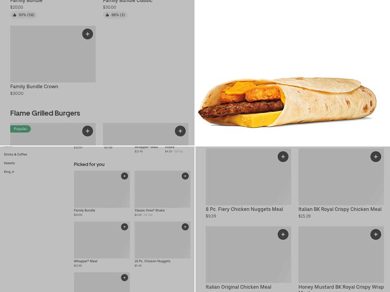 Burger King Menu