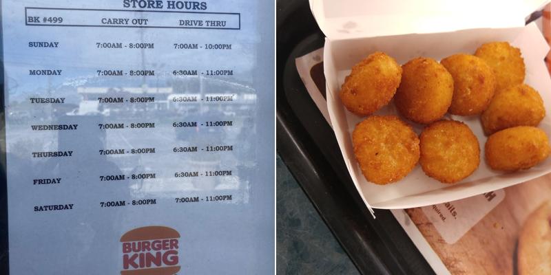 Burger King Menu