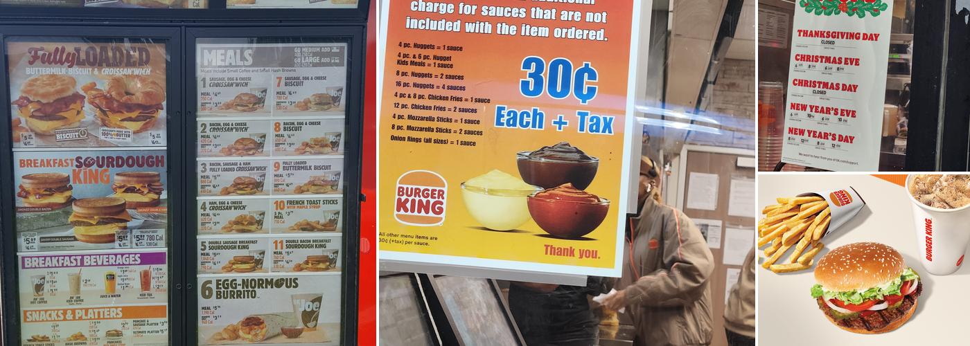 Burger King Menu