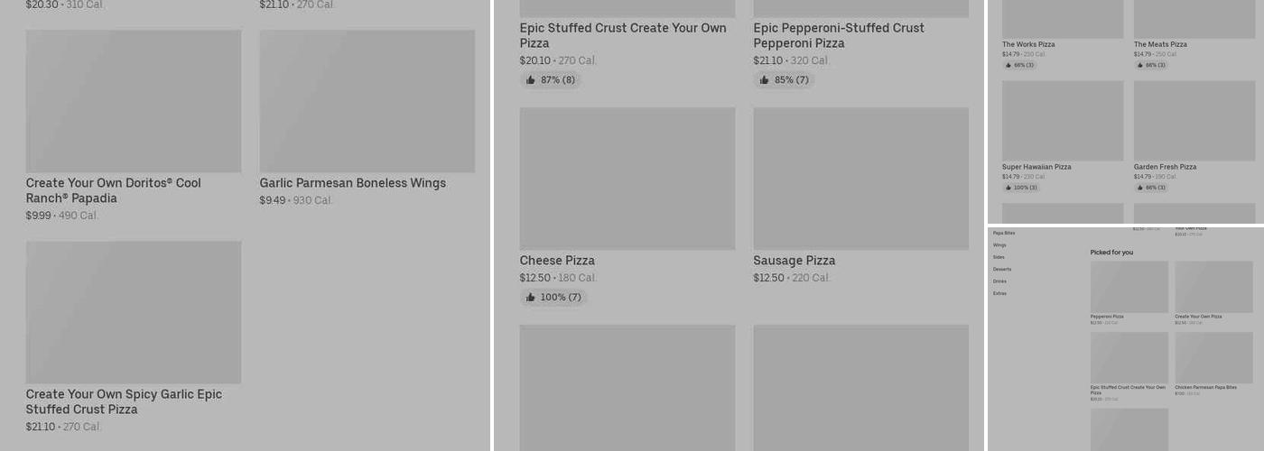 Papa Johns Pizza Menu