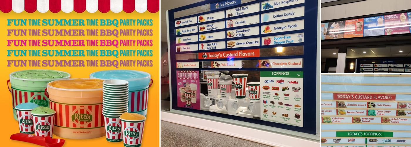 Rita's Italian Ice & Frozen Custard Menu