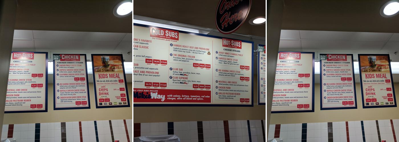 Jersey Mike's Subs Menu