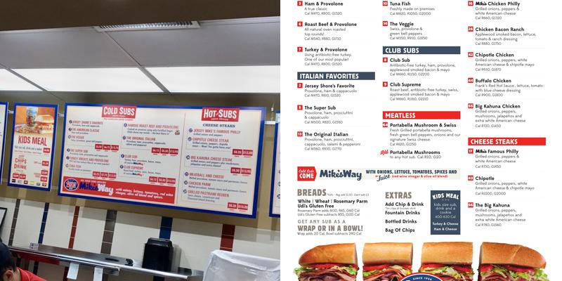 Jersey Mike's Subs Menu