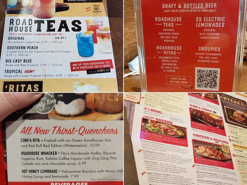Logan's Roadhouse Menu