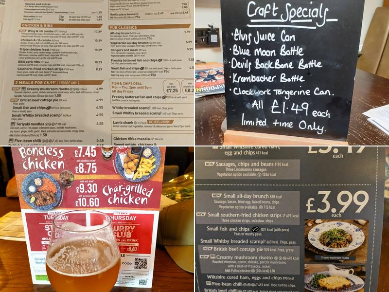 The Cross Keys - JD Wetherspoon Menu