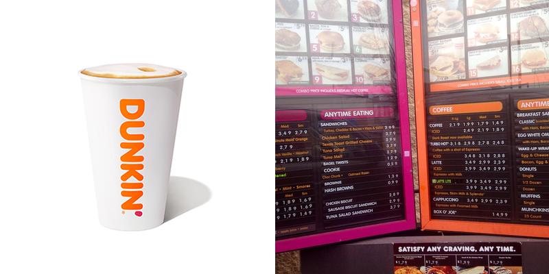Dunkin' Menu