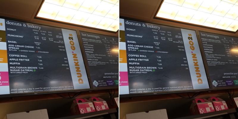 Dunkin' Menu