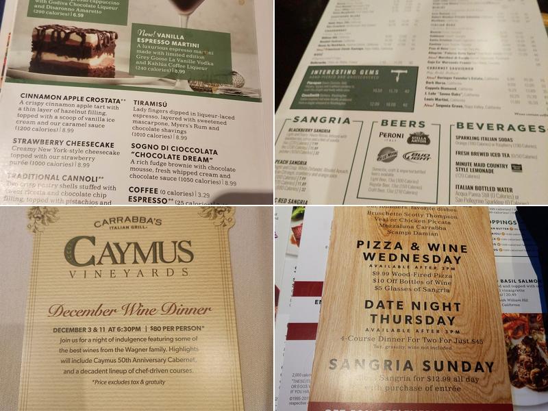 Carrabba's Italian Grill Menu