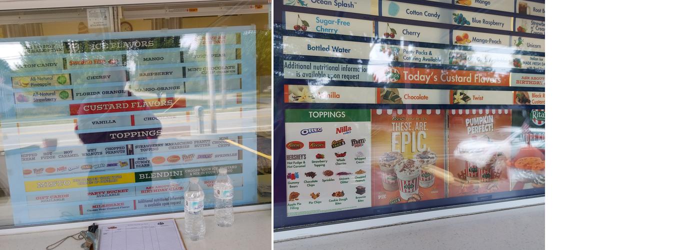 Rita's Italian Ice & Frozen Custard Menu