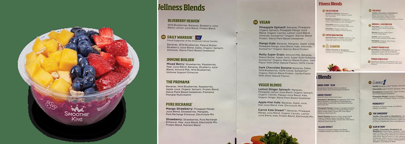 Smoothie King Menu